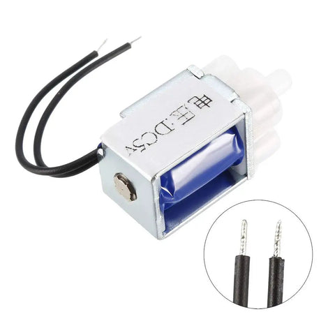 Two Way Normally Closed Solenoid Valve DC5V 0.22A Ultra Compact Water And Air Valve with exposed wiring