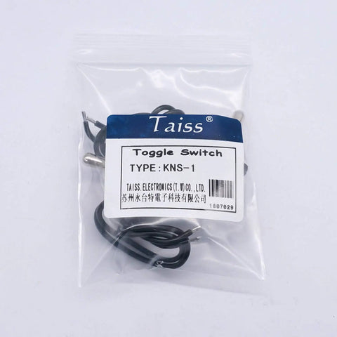 Two Pack SPST Toggle Switches Latching On Off Two Position Rocker Arm 6A AC125V And 10A DC12V With Beefy Wire Leads KNS 1