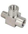 Heavy Duty Stainless Steel Street Tee Pipe Fitting 1/2 NPT Male To 1/2 NPT Female To 1/2 NPT Female 304 Stainless High Pressure Up To 2320 Psi Three Way Run And Branch Connector For Plumbing And Industrial Use Built To Last