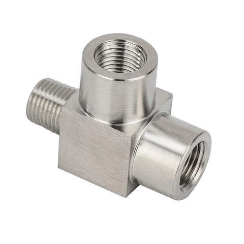 Heavy Duty Stainless Steel Street Tee Pipe Fitting 1/2 NPT Male To 1/2 NPT Female To 1/2 NPT Female 304 Stainless High Pressure Up To 2320 Psi Three Way Run And Branch Connector For Plumbing And Industrial Use Built To Last