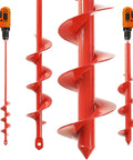 Garden Auger Drill Bit For Planting Set Of 2 Earth Spiral Drill Bits For Three Eighths Inch Hex Drive Drills close-up