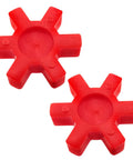 Tough As Nails Rubber Spider Insert For L Clamp Couplings Built Different Polyurethane Center Piece L99 And L100 Compatible, red 2-pack.