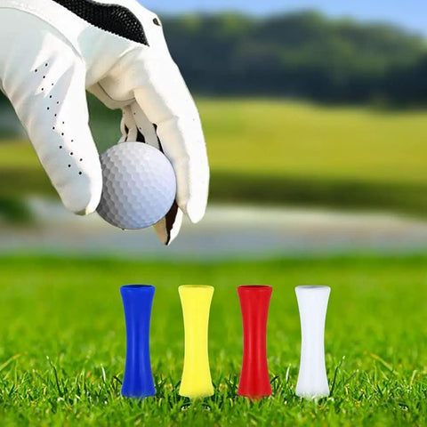 Plastic Golf Tees Pack 100 Count Three And A Quarter Inch Tall Step Down Tees Mixed Colors Durable Unbreakable Long Lasting