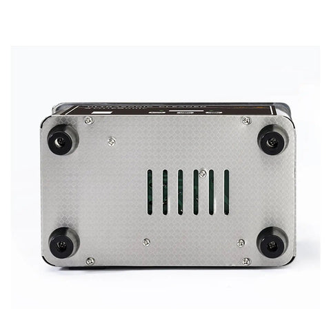 Bottom view of Awesome Digital Ultrasonic Cleaner Machine With Stainless Steel Basket that cleans dentures, watches, and glasses.