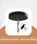 Close-up of 1-inch nail-on furniture glide for chairs and tables with nail fitting, part of 16 pack floor protectors, easy install.