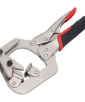 Heavy Duty Chrome Steel Welding Clamps With 270 Degree Rotating Jaws For Pipes 1-3 Inches featuring non slip grip handles.