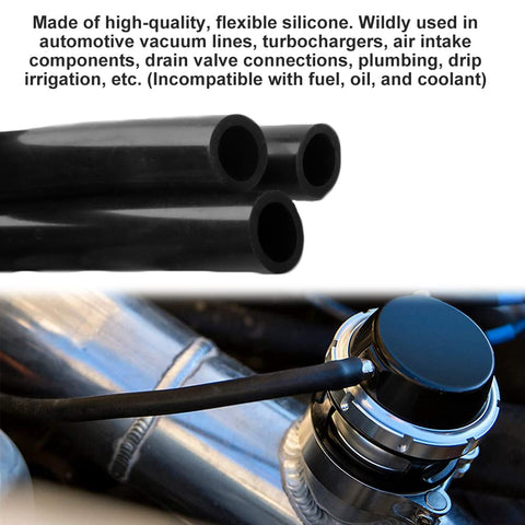 Silicone Vacuum Hose Tubing Sixteen Millimeter Ten Foot High Temp Durable 275 PSI Max Pressure For Automotive Pumps