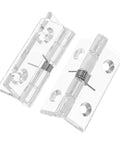 Two Pack Stainless Steel Hidden Door Hinges With Automatic Self Closing Spring 45x35mm Concealed Heavy Duty for Cabinet and Doors