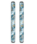 Refrigerator Door Handle Covers Set Of 2 Non Slip Blue Gold Marble Kitchen Appliance Decor Keeps Handles Clean