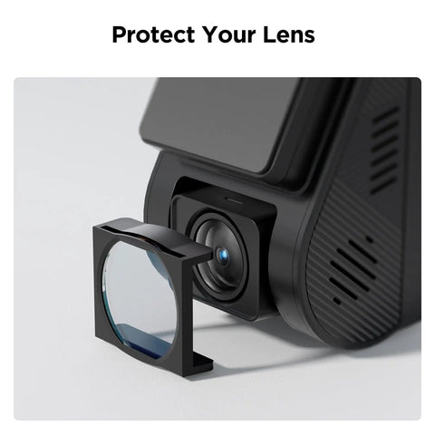 Circular Polarizer CPL Filter For Dash Cams A119M Pro A119MINI2 A129 Pro Duo shown near a camera lens