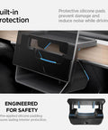 Under Screen Storage Organizer For Tesla Model Y And Model 3 Premium TPU And PC Build with shelves and protective silicone pads