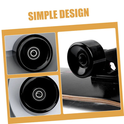 Quad Skate Wheels With Bearings Durable PU Roller Skating Wheels For Skates High Elasticity Wear Resistant And Comfortable Sliding Experience Easy Installation For Outdoor And Indoor Rides