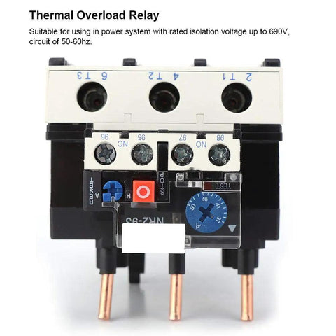 Automatic Thermal Overload Relay 37-50A, 50-60Hz, 690V, 2NO 1NC Contacts for industrial motors, front view