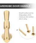 Brass Cabinet Handles 2 Pack T Bar Pulls Single Hole For Kitchen Drawers Wardrobe Cupboards And Doors Durable