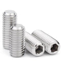 Set Screws 1/4-20 Inch, 304 Stainless Steel 18-8 Cup Point, Internal Hex Drive Allen Screws, 50 Pack, Vibration Resistant and Anti Loosening