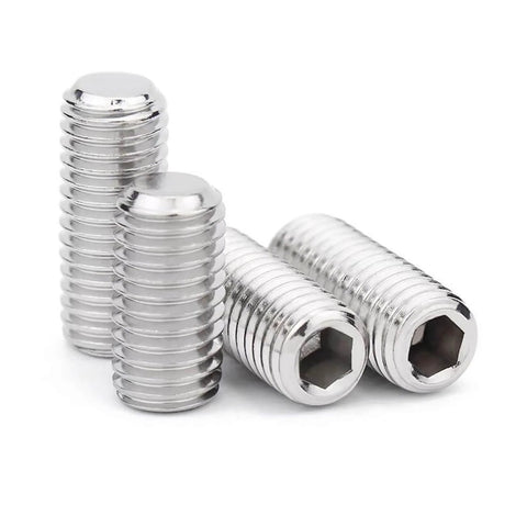 Set Screws 1/4-20 Inch, 304 Stainless Steel 18-8 Cup Point, Internal Hex Drive Allen Screws, 50 Pack, Vibration Resistant and Anti Loosening