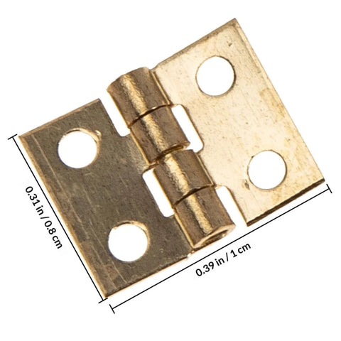Miniature Copper Jewelry Box Hinges Set 50 Pcs Small Folding Cabinet Hinges For Wooden Boxes And Dollhouses Ideal For Jewelry Box Repair Chests And DIY Furniture Projects Antiqued Brass Finish Rust Resistant Hardware By Toddmomy