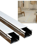 Built Tough Mini Square Cable Raceway One Meter 304 Stainless Steel Cord Cover with interior view and sleek design.
