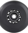 Close-up of black Inline Skate Wheels 80mm 90A Outdoor Asphalt Formula Replacement Wheels with ABEC 9 Bearings for street skating