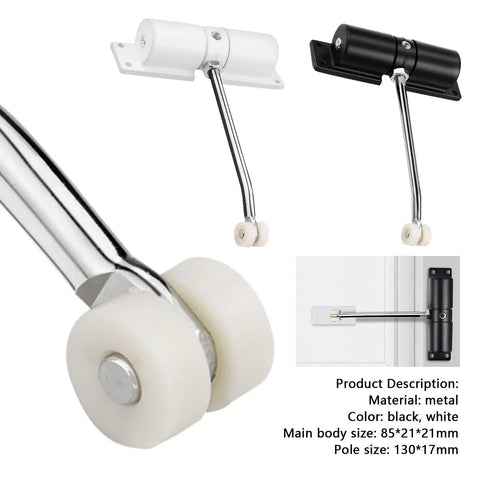 Heavy Duty Zinc Alloy Door Closer With Adjustable Spring Auto Close For Doors Up To 30 Kg White, Easy Install, metal parts visible
