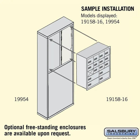 Recessed Cell Phone Locker Featuring Fifteen Spacious Compartments And Foolproof Resettable Combo Locks Built To Safely Stash Your Tech In Durable Bronze Finish For Everyday Hustle sample installation diagram showing mounting options and locker models.