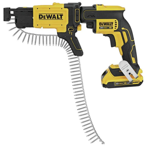 Drywall Screw Gun Collated Attachment With Slim Nose And Removable Shoe For Tight Corners 360 Degree Rotation