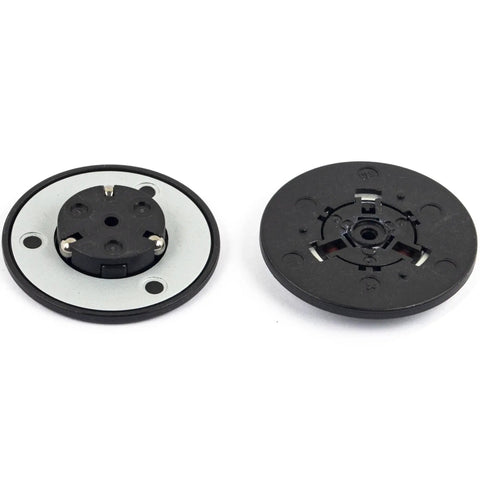 Top view of two Six Pack Spindle Hub CD Holder Replacement for PS1 PSX Turntable CD DVD Player Tray.