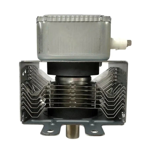 2M248J Mm Magnetron Tube For H-B Industrial Microwave Oven Replacement Part, high power emitter component view from front.
