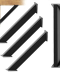 Heavy Duty 45 Degree Angle Brackets Matte Black Steel Corner Fasteners For Pergola Kits Wall Cabinets And Outdoor Builds