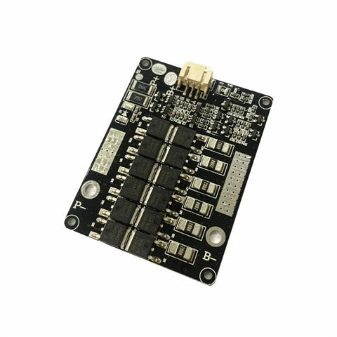 2S 40A BMS Board With Active Balancing For 7 Point 4V To 8 Point 4V Li Ion NCM And LiFePo4 Batteries, black circuit board with connectors.