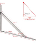 Diagram of Heavy Duty 20 Inch Shelf Brackets Pack Of 2 550 Lb Capacity Solid Stainless Steel Right Angle L Brackets With Welding Gusset