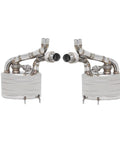 Exhaust Valved Silencers For Porsche 911 997 Carrera 2009 To 2012 Sports Mufflers with remote control valves, stainless steel.