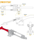 Diagram showing Beefy Heavy Duty Toggle Clamp 1980 Lbs Holding Capacity With Adjustable 90 Degree Vertical U Bolt Latch And Anti Slip Grip