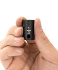 Hand holding Three Eighths Inch Drive To One Half Inch Shallow Twelve Point Impact Socket Built Tough With Laser Markings