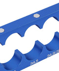 CNC Machined Bike Fork Hub Vise Insert With Aluminum Alloy Solid Frame For Round Part Holding In Home Garage And Commercial Workshop Pro Grade Multi Component Repair Tool For Fork, Hub, And Shock Service, blue 34.5/34.9/35mm