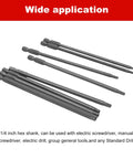 Top Shelf Eight Piece Long Torx Security Screwdriver Bits Set Built Tough With S2 Steel Blades shown with various lengths and hex shanks.