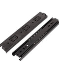 Black 9 Inch Drawer Slides Full Extension Ball Bearing Tracks 37mm Wide 33lb Capacity Pair Heavy Duty Cold Rolled Steel
