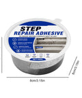 Heavy Duty Concrete Crack Filler And Cement Repair Paste That Kicks Cracked Steps And Chipped Edges To The Curb with round container for easy application.