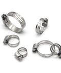 Beefed-Up Stainless Steel Hose Clamp 27-51mm 1-2 Inch Worm Gear Band Clamp for fuel lines and radiator, 16 pack displayed