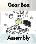 Diagram showing Gearbox Assembly Replacement For Hayward Navigator Pro Pool Cleaner Replaces HWN134 Fits 2025ADC And 925ADC