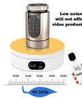 360 Degree Automatic Rotating Display Stand With Mute Electric Motor For Product Photography Video And Glitter Tumbler Making Supplies Spinner Base Perfect For Jewelry Watches And Small Crafts 16Cm on a quiet platform