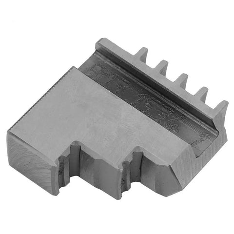 Heavy Duty 3 Piece Outside Lathe Chuck Set Featuring Self Centering Mini External Jaws close-up view of metal jaw component