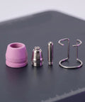 Plasma Torch Consumables One Set With Nozzle Tip And Electrodes For Pro Grade Precision Cutting And Welding Accessories Durable Replacement Parts For Air Plasma Cutter, pink nozzle and metal electrodes