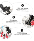 Heavy Duty Aluminum Alloy Disc Brake Caliper Pair with Badass Stopping Power For Trail Blazing and City Cruising, close-up view.