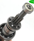 Close-up of transmission shaft assembly with toothed gear and swash bearing for HR2470 rotary hammer