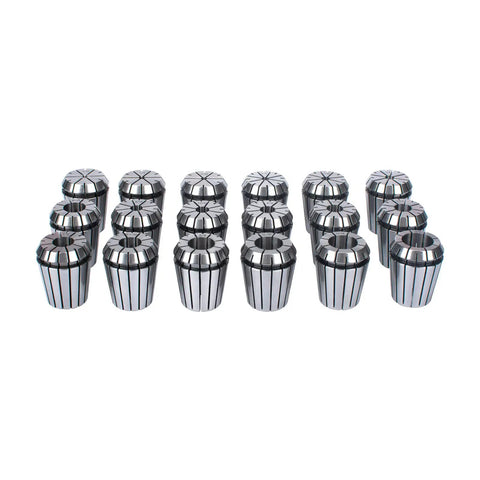 18 Piece ER32 Collet Set In Sturdy Aluminum Case For Pro Grade Precision Spring ER32 Shank Chuck From Three Thirty-Second Inch To Three Fourth Inch