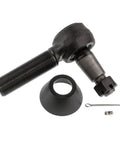 Heavy Duty Tie Rod End For Trucks With Left Hand Thread One And A Quarter Inch Stud Twelve Threads Per Inch Five Point Seven Five Inch Length Small Taper Diameter One Point Zero Eight Inches Large Taper Diameter One Point Twenty Five Inches shown with boot and cotter pin