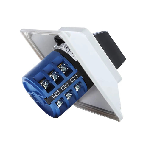 Rotary Changeover Switch Universal Selector Switch Enclosure Box 690V 40A 3 Position 3 Phase 12 Terminals side view