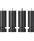 4 Pack Aluminum Alloy Furniture Legs M10 Screw Mount 12 Cm 5 Inch Round Tubular Feet For Tables Beds Cabinets Anodized Rust Resistant Finish