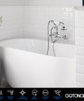 Clawfoot Bathtub Faucet Tub Filler With Handheld Shower Set Victorian Double Cross Handle on freestanding tub